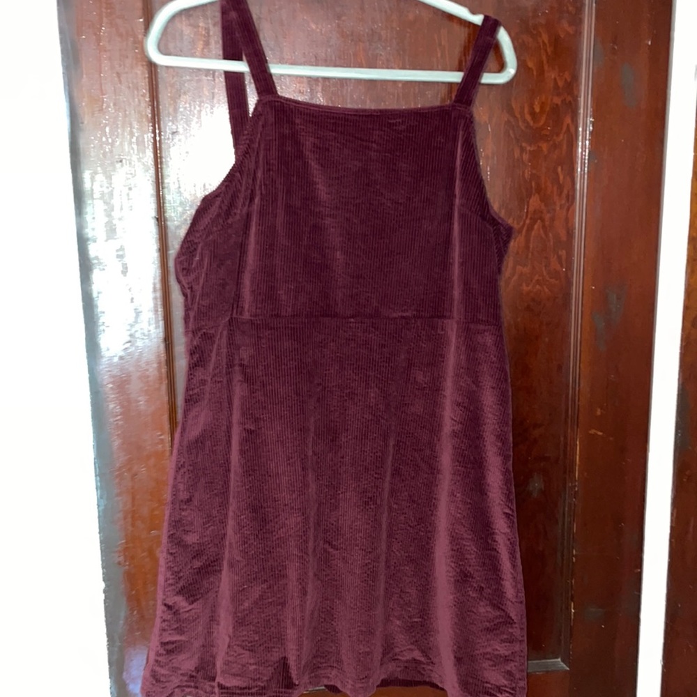 Maroon corduroy dress